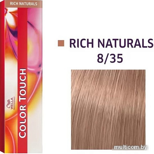 Оттеночная краска Wella Professionals Color Touch 8/35 светлый блонд золотисто-махагоновый 60 мл