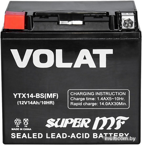 Мотоциклетный аккумулятор VOLAT YTX14-BS (14 А·ч)