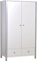 Шкаф распашной Polini Kids Simple двухсекционный с ящиками 0002770.55 (белый/серый)