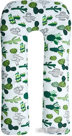 Подушка для беременных Amarobaby Кактусы AMARO-40U-K (зеленый)