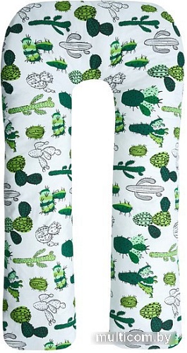 Подушка для беременных Amarobaby Кактусы AMARO-40U-K (зеленый)