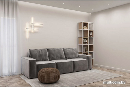 Стеллаж Hype Mebel Грос-2 70x175 (черный/древесина белая)