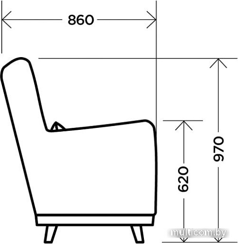Интерьерное кресло Комфорт-S Интерьерное New (newtone yellow)