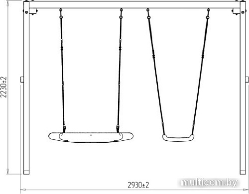 Стационарные качели Красная звезда с качелями гнездо Свиби Р911-19