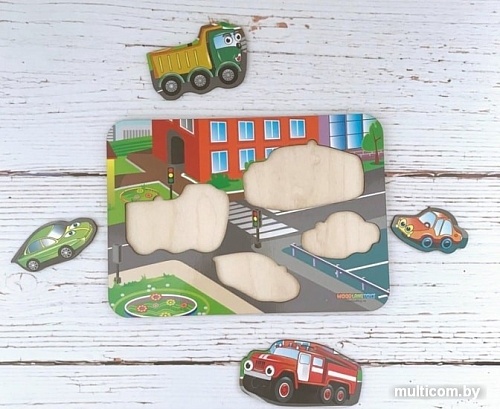 Мозаика/пазл WoodLand Toys Машинки 011403