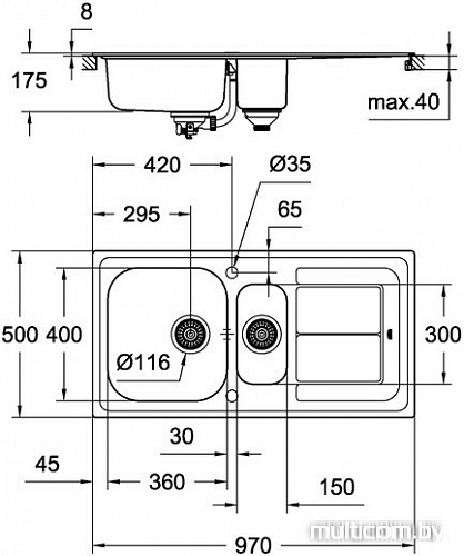 Кухонная мойка Grohe K300 31564SD0