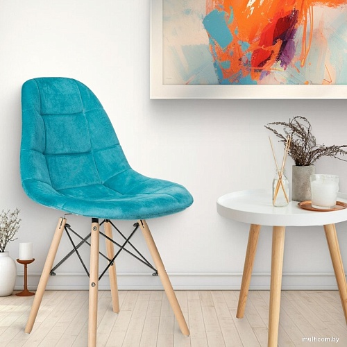 Стул Mio Tesoro Элма (темно-синий/дерево)