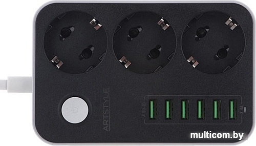 Сетевой фильтр ArtStyle CL-3631B (черный)