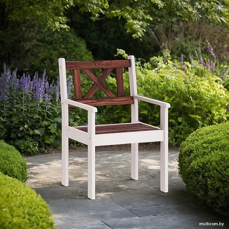 Кресло Sundays Ф-183.02 590x90x640 (орех/белый)