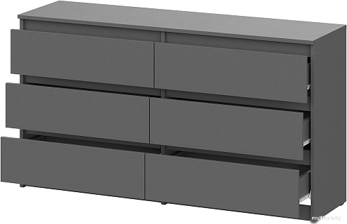 Комод Mio Tesoro Денвер с ящиками (графит серый)
