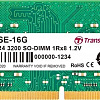 Оперативная память Transcend JetRam 16GB DDR4 SODIMM PC4-25600 JM3200HSE-16G