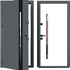 Металлическая дверь Guard Inox Black 2 96x205 (левая, Ral 7016/экосатин белый)