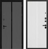 Металлическая дверь Guard 86x205 правая (графит лакобель/белый матовый)