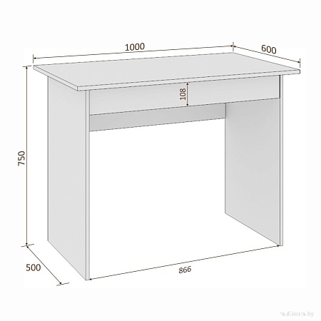 Стол Кортекс-мебель Эльф 100-1ш (венге)
