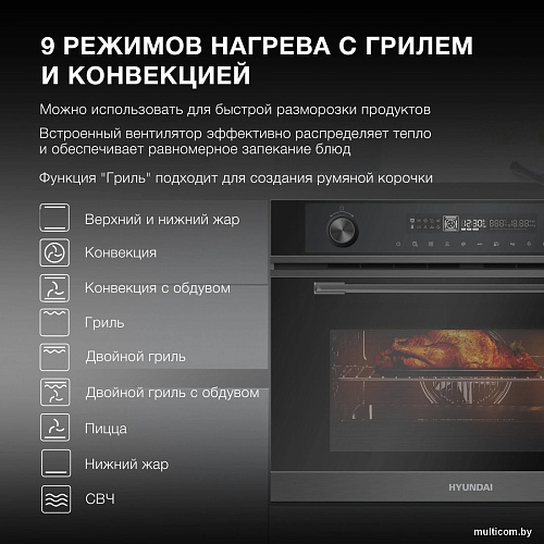 Электрический духовой шкаф Hyundai HMEO 6540 DX