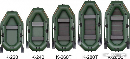 Моторно-гребная лодка Kolibri К-260Т (слань-коврик)