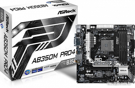 Материнская плата ASRock AB350M Pro4