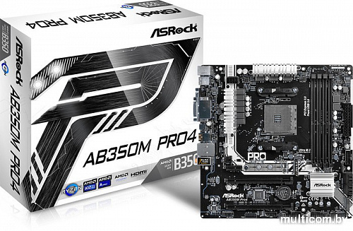 Материнская плата ASRock AB350M Pro4