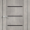 Межкомнатная дверь Velldoris Next 1 90x200 (муар светло-серый, лакобель черный)