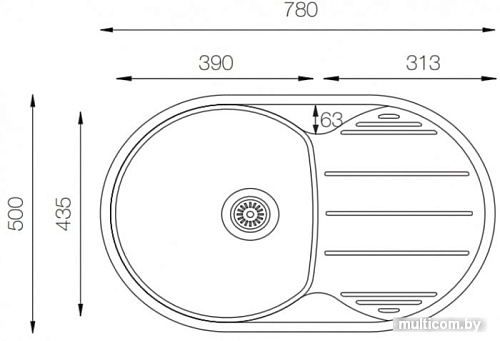 Кухонная мойка ZorG ZLL 7850 OV (микродекор)