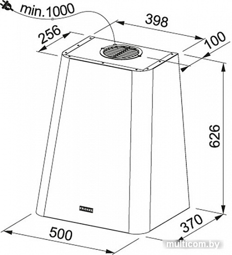 Кухонная вытяжка Franke Smart Deco FSMD 508 BL 335.0530.203