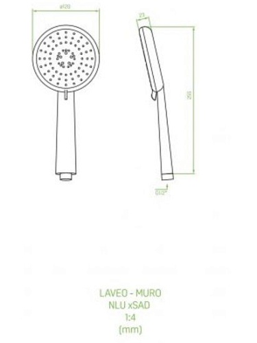 Душевая лейка Laveo Muro NLU7SAD