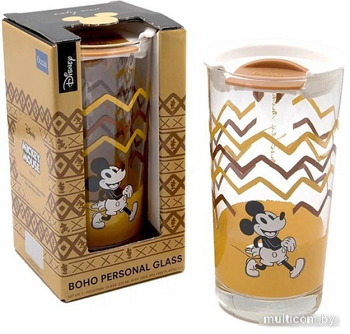 Стакан для воды и напитков Lucaris Disney Boho 3B0652001G0015 (коричневая крышка)