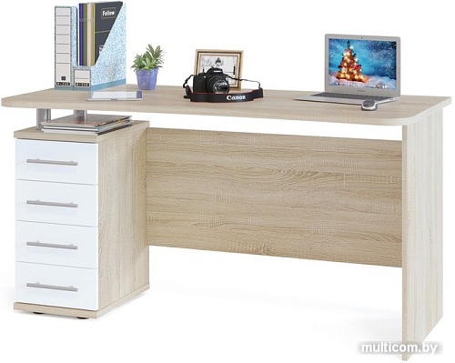 Стол Сокол КСТ-105 (дуб сонома/белый)