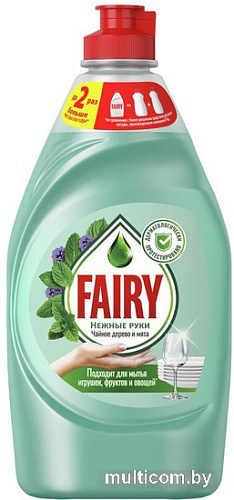 Средство для мытья посуды Fairy Нежные ручки Чайное дерево и мята 450 мл