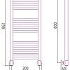 Полотенцесушитель Сунержа Богема+ прямая 800х300 30-0220-8030
