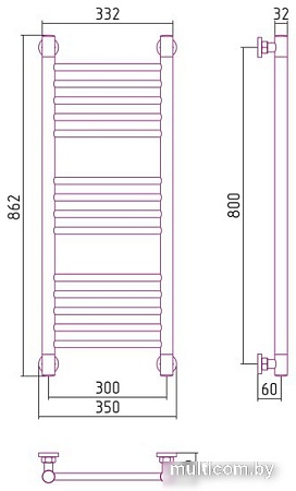 Полотенцесушитель Сунержа Богема+ прямая 800х300 30-0220-8030