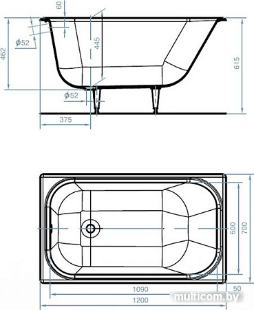 Ванна Универсал ВЧ-1200 «Каприз» 120x70