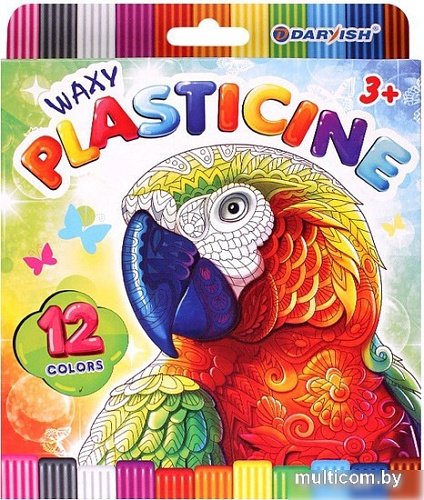 Пластилин восковой Darvish DV-5750-12 (12 цв)