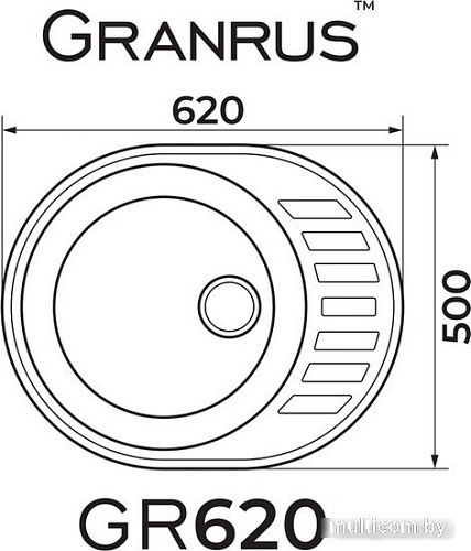 Кухонная мойка Granrus GR-620 (песочный)