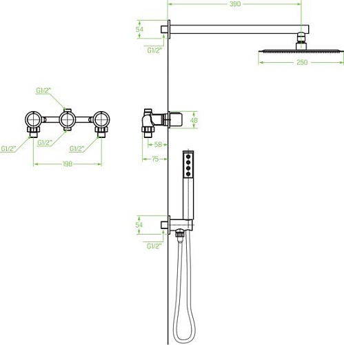 Душевая система Laveo Pretto BAO 704P