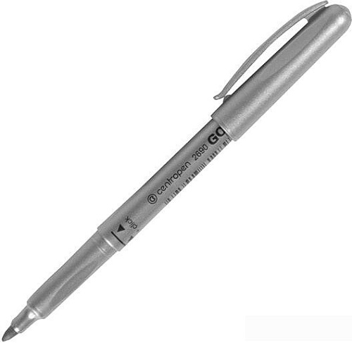 Маркер художественный Centropen Silver 2690/01S (серебро)