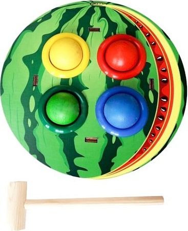 Молоточек WoodLand Toys Арбуз 4 отверстия 115304