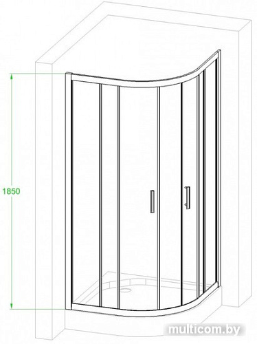 Душевой уголок Royal Bath RB100HKD-T-CH 100x100