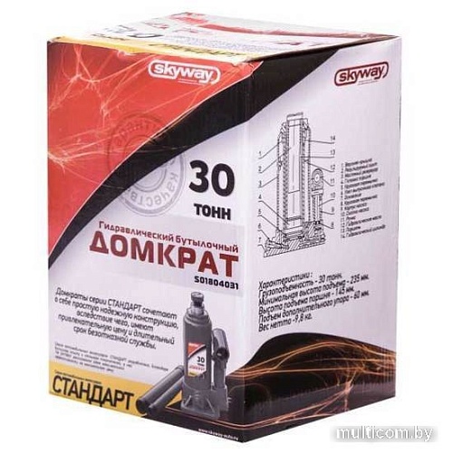 Бутылочный домкрат Skyway S01804031 30т