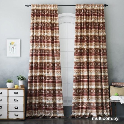 Комплект штор Pasionaria Уолис 340x260 (коричневый)