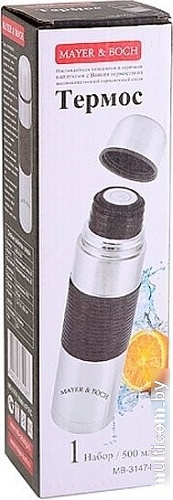 Термос Mayer&Boch MB-31474 0.5л (серебристый/черный)