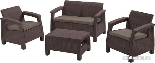 Набор садовой мебели Keter Corfu Set 223201 (коричневый)