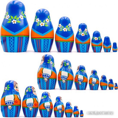 Развивающая игра Брестская Матрешка Девушка в немецком платье Dirndl (набор 7 шт)