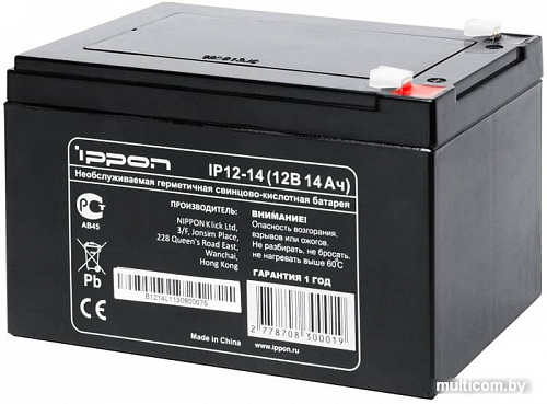 Аккумулятор для ИБП IPPON IP12-14 (12В/14 А&middot;ч)