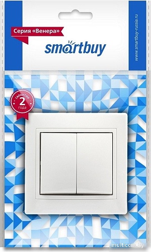 Выключатель SmartBuy Венера SBE-01w-10-SW2-0-c