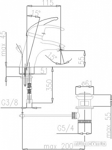 Смеситель Armatura Piryt 442-844-00