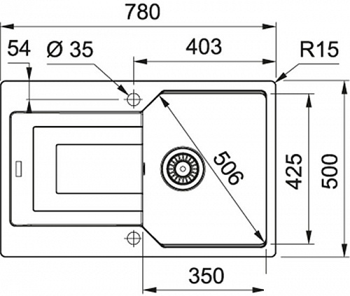 Кухонная мойка Franke UBG 611-78 (ваниль)