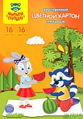 Набор цветного картона Мульти-пульти Приключения Енота КЦ16-16цдв_31578 (16цв)