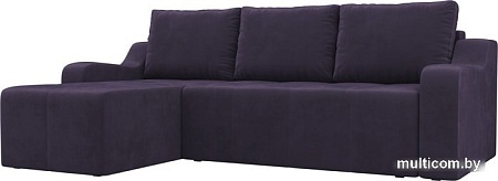 Угловой диван Mebelico Элида угловой 108674 (левый, велюр, фиолетовый)