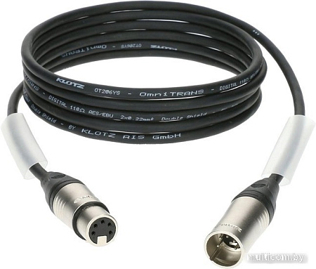 Кабель Klotz DMX5DK1S1000 5-pin XLR - 5-pin XLR (10 м, черный)